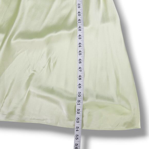 Banana Republic Serenade Silk Charmeuse V Neck Slip Maxi Dress Frosted Celery S - Picture 11 of 11